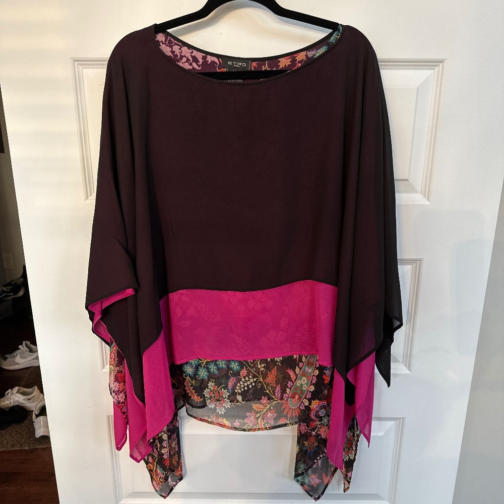 Etro Milan silk cape/poncho